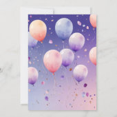 水彩ワンダーランド誕生日 招待状 (裏面)