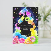 水彩ワンダーランド キャンディランド バースデー サンキューカード (スタンド正面)