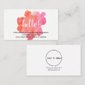 水彩ワード | It転送カードを支払う 名刺 (正面/裏面)