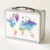 水彩ワールドマップ メタルランチボックス (裏面)