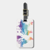 水彩ワールドマップ ラゲッジタグ (正面縦)