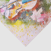 水彩ヴァイオリン音楽デコペティッシュペーパー 薄葉紙 (詳細)