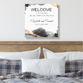 水彩ヴァネッサ白黒キャンバス印刷 キャンバスプリント (インサイチュ (寝室))