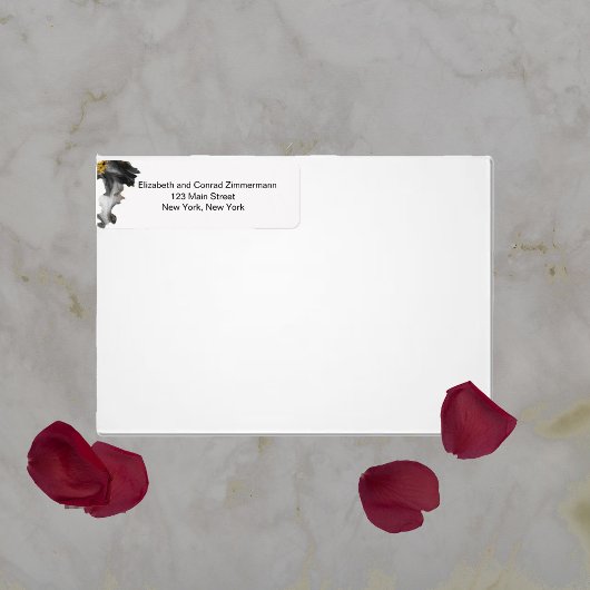 水彩ヴァネッサ白黒ラベル ラベル