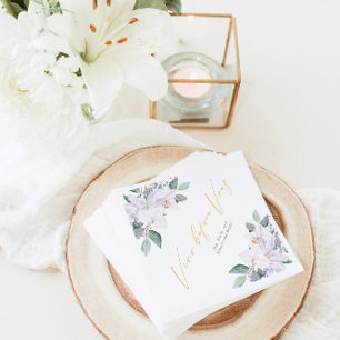 水彩ヴィノビフォー誓約花 ブライダルシャワー スタンダードカクテルナプキン