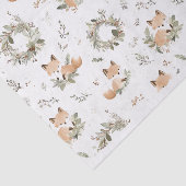 水彩ヴィンテージかわいいキツネのクリスマスパターン 薄葉紙 (詳細)