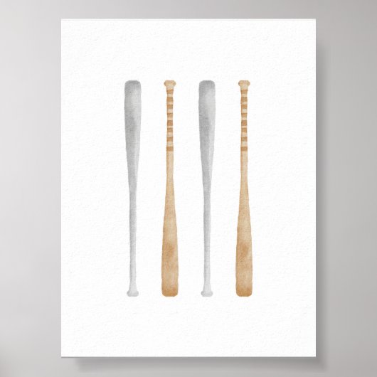 水彩ヴィンテージこうもりポスター ポスター (正面)