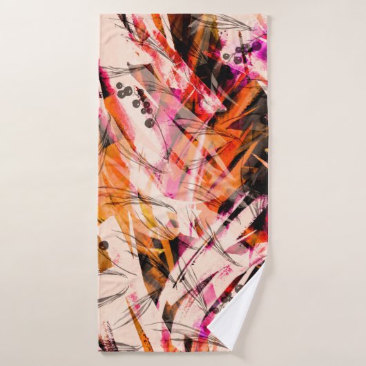 水彩ヴィンテージのシームレスな背景、絵を描スプラ バスタオル (バスタオル)