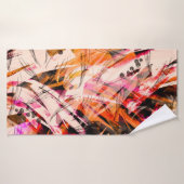 水彩ヴィンテージのシームレスな背景、絵を描スプラ バスタオル (バスタオル)