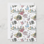 水彩ヴィンテージアリスin ONEderland誕生日 招待状 (裏面)