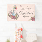 水彩ヴィンテージアリスin ONEderland誕生日 横断幕 (インサイチュ)