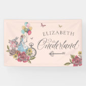 水彩ヴィンテージアリスin ONEderland誕生日 横断幕 (横)