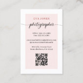 水彩ヴィンテージカメラ&花写真 名刺 (裏面)