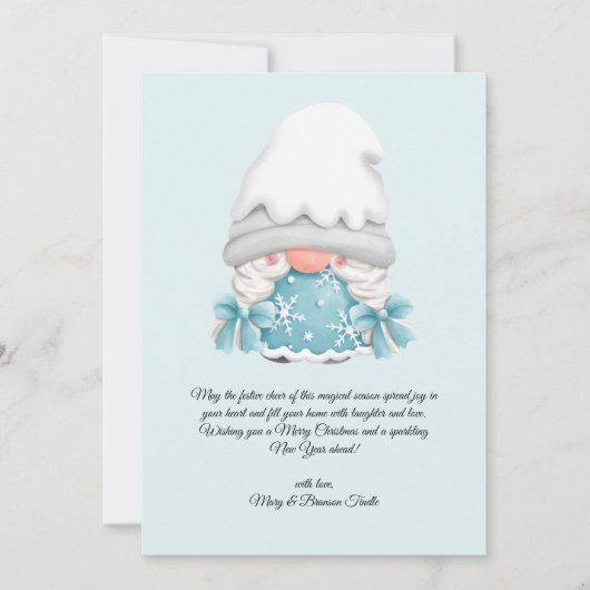 水彩ヴィンテージクリスマスウィンター格言 シーズンカード (正面)