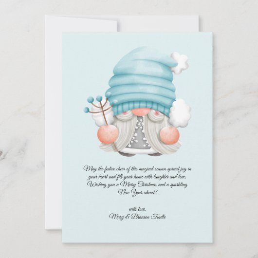 水彩ヴィンテージクリスマスウィンター格言 シーズンカード (正面)