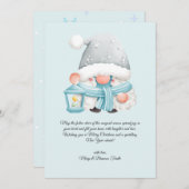 水彩ヴィンテージクリスマスウィンター格言 シーズンカード (正面/裏面)