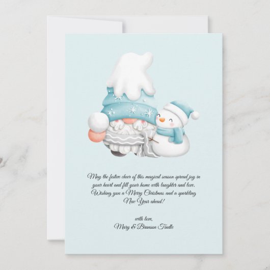 水彩ヴィンテージクリスマスウィンター格言 シーズンカード (正面)