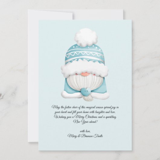 水彩ヴィンテージクリスマスウィンター格言 シーズンカード (正面)