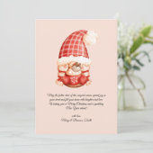 水彩ヴィンテージクリスマス格言ホットチョコレート シーズンカード (スタンド正面)