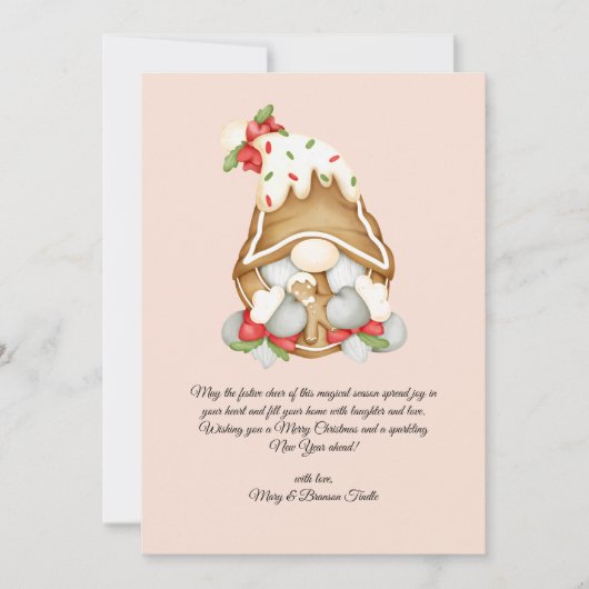 水彩ヴィンテージクリスマス格言ホットチョコレート シーズンカード (正面)