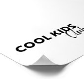 水彩ヴィンテージクールキッドクラブポスター ポスター (角)