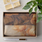 水彩ヴィンテージサンセットオレンジ英語バラ 薄葉紙 (ギフト)