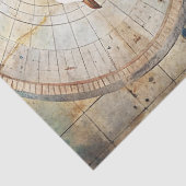 水彩ヴィンテージシーグラルスガルコンパス旧地図 薄葉紙 (詳細)