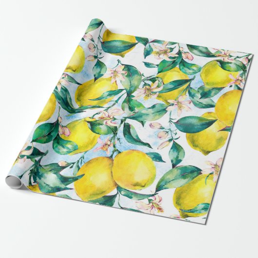 水彩ヴィンテージシームレスパターン、frの分岐 ラッピングペーパー (アンロールド)