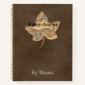 水彩ヴィンテージスクラップブックスタイル ノートブック (正面)