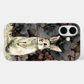 水彩ヴィンテージスタイルバニーラビットフローラ Case-Mate iPhoneケース (裏面 (横))