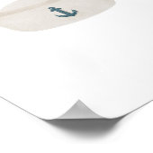 水彩ヴィンテージセーラーハットポスター ポスター (角)