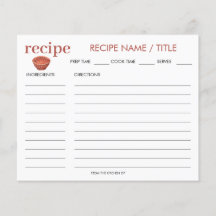 水彩ヴィンテージゼリー型レシピカード