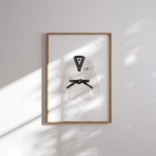 水彩ヴィンテージテコンドドボックポスター ポスター