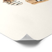 水彩ヴィンテージトイズブルー子供部屋アート ポスター (角)