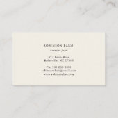 水彩ヴィンテージハニービービジネスカード 名刺 (裏面)