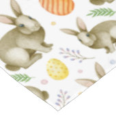 水彩ヴィンテージバニーエッグ春フラワーイースター テーブルクロス (アングル)