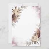 水彩ヴィンテージバラ点RSVP 招待状 (裏面)