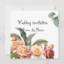 水彩ヴィンテージバラ シーズンカード