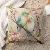 水彩ヴィンテージバードアート装飾用クッション クッション (ブランケット)