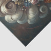 水彩ヴィンテージビクトリアン女性レディーピンクのバラ 薄葉紙 (詳細)