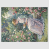 水彩ヴィンテージビクトリアン女読は本だ 薄葉紙 (正面)