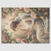 水彩ヴィンテージビクトリアン女読は本だ 薄葉紙 (正面)