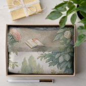 水彩ヴィンテージビクトリアン女読は本だ 薄葉紙 (ギフト)