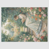 水彩ヴィンテージビクトリアン女読は本だ 薄葉紙 (正面)