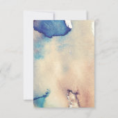 水彩ヴィンテージビーチ結婚式RSVPカード 出欠カード (裏面)