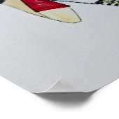 水彩ヴィンテージピンアップモデルファッション ポスター (角)