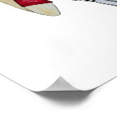 水彩ヴィンテージピンアップモデルファッション ポスター (角)