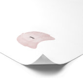 水彩ヴィンテージピンクゴルフキャップポスター ポスター (角)