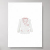 水彩ヴィンテージピンクゴルフユニフォームのポスター ポスター (正面)