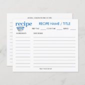 水彩ヴィンテージフルーツボウルレシピカード (正面/裏面)